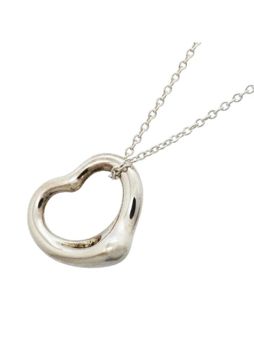 Tiffany & Co Necklace Open Heart Silver